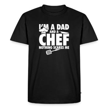 Cook dad | Cooking Chef Hobby Chef Gifts - Men's Premium Organic T-Shirt - black - Front - Nico (187cm)