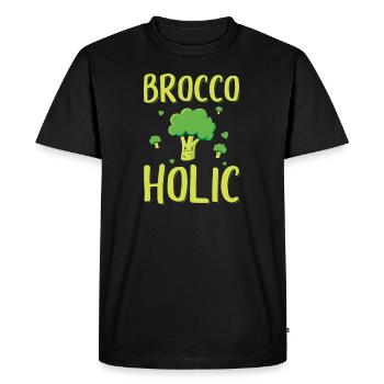 Brocoli légumes | Végétarien végétarien cadeau de cuisine - T-shirt Premium bio Homme - noir - Devant - Nico (187cm)