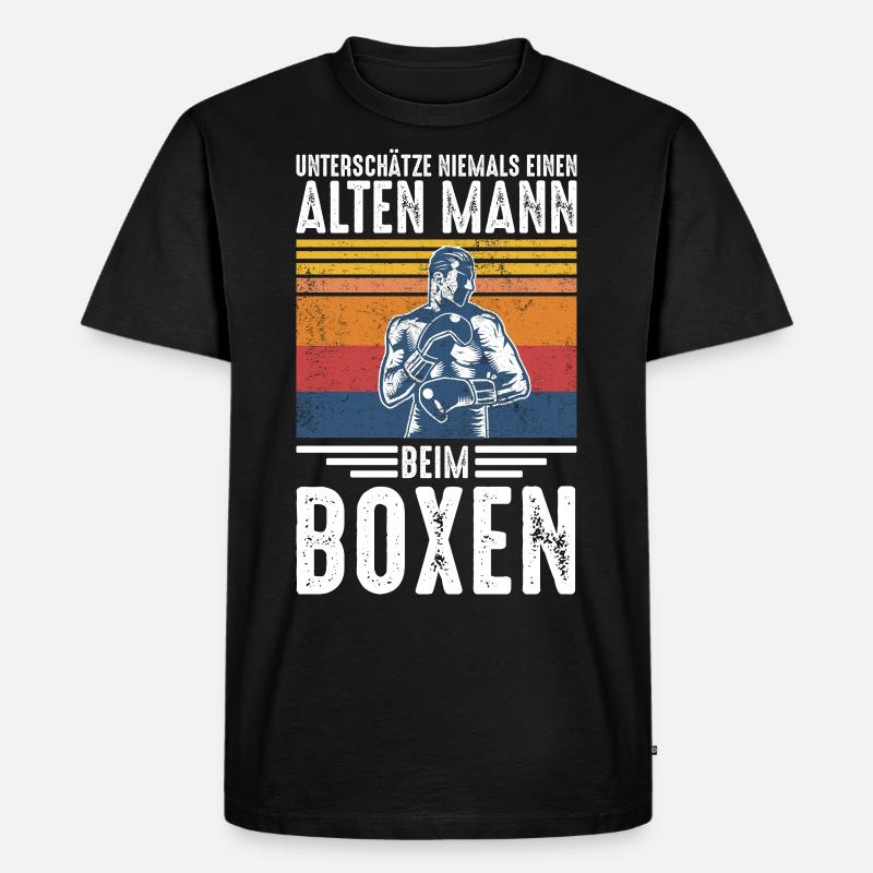 Boxen Boxer Geschenkidee - Männer Premium Bio T-Shirt - Schwarz