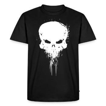 skull motif - Men's Premium Organic T-Shirt - black - Front - Nico (187cm)