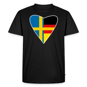 Suède Suédois Allemand Suédois Cadeau - T-shirt Premium bio Homme - noir - Devant - Nico (187cm)