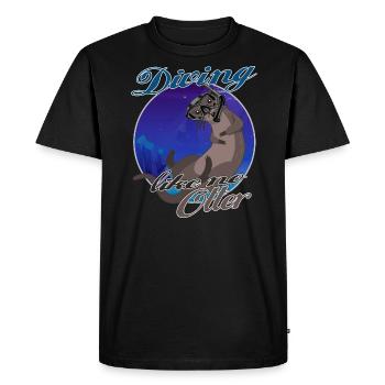 diving diving like no otter oxy ocean diving - Men's Premium Organic T-Shirt - black - Front - Nico (187cm)