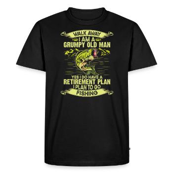 Walk away I am a grumpy old man ! - T-shirt Premium bio Homme - noir - Devant - Nico (187cm)