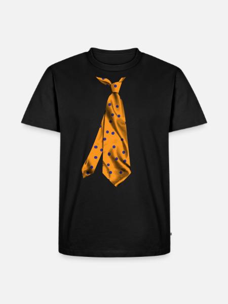 t-shirt colorful necktie doodle pattern gift idea - Herre Premium økologisk T-shirt - sort