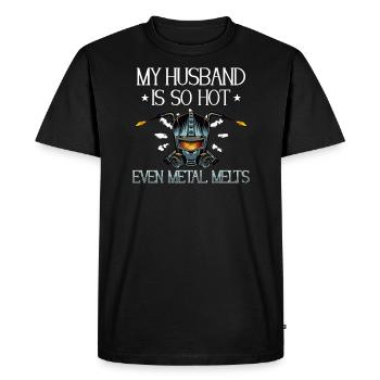 Welder Wife Funny Funny Welding Girlfriend Gift - Men's Premium Organic T-Shirt - black - Front - Nico (187cm)