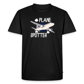 Aircraft Spotting Airplane Aircraft Spotter - Men's Premium Organic T-Shirt - black - Front - Nico (187cm)