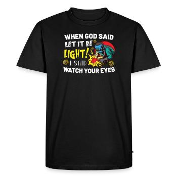 Welder Funny Funny Welding Gift - Men's Premium Organic T-Shirt - black - Front - Nico (187cm)