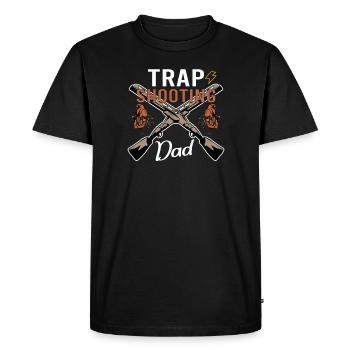 Tir au pigeon d’argile Tir au pigeon d’argile Tir au piège - T-shirt Premium bio Homme - noir - Devant - Nico (187cm)
