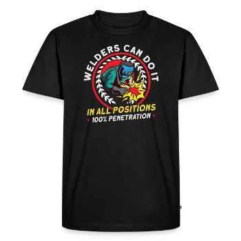 Welder Wife Funny Funny Welding Girlfriend Gift - Men's Premium Organic T-Shirt - black - Front - Nico (187cm)