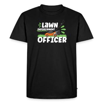 Plantes de jardin Jardinier Tondeuse à gazon Souffleurs de feuilles - T-shirt Premium bio Homme - noir - Devant - Nico (187cm)