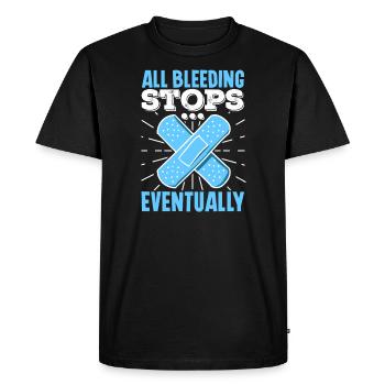 Nurse Nursing Clinic Paramedic - Men's Premium Organic T-Shirt - black - Front - Nico (187cm)
