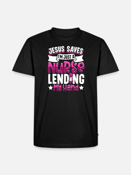 Nurse Nursing Clinic Paramedic - Men's Premium Organic T-Shirt - black