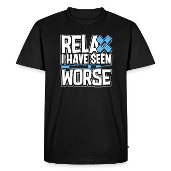 Nurse Nursing Clinic Paramedic - Men's Premium Organic T-Shirt - black - Front - Nico (187cm)