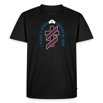Nurse Nursing Clinic Paramedic - Men's Premium Organic T-Shirt - black - Front - Nico (187cm)