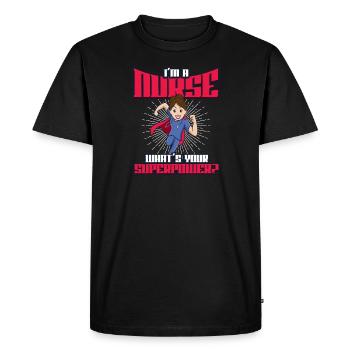 Nurse Nursing Clinic Paramedic - Men's Premium Organic T-Shirt - black - Front - Nico (187cm)