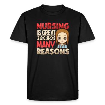 Nurse Nursing Clinic Paramedic - Men's Premium Organic T-Shirt - black - Front - Nico (187cm)