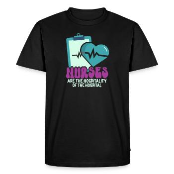 Nurse Nursing Clinic Paramedic - Men's Premium Organic T-Shirt - black - Front - Nico (187cm)