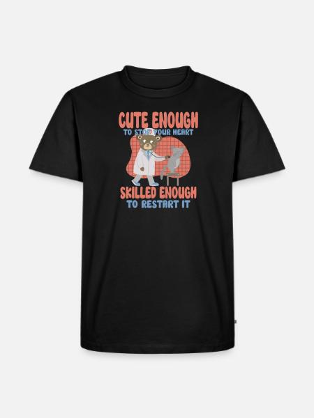 nurse nursing clinic paramedic - Men's Premium Organic T-Shirt - black
