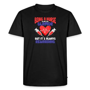 Nurse Nursing Clinic Paramedic - Men's Premium Organic T-Shirt - black - Front - Nico (187cm)