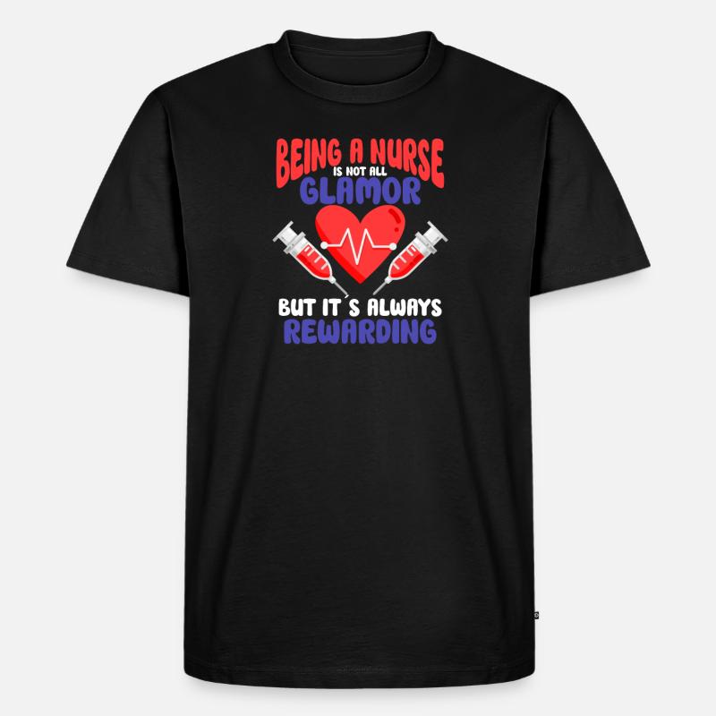 Krankenschwester Krankenpflege Klinik Sanitäter - Männer Premium Bio T-Shirt - Schwarz