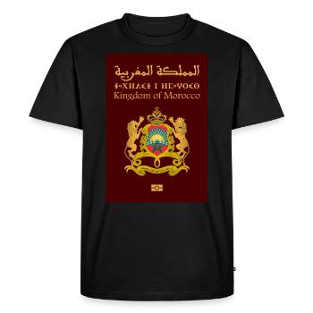 Passeport Marocain - T-shirt Premium bio Homme - noir - Devant - Nico (187cm)