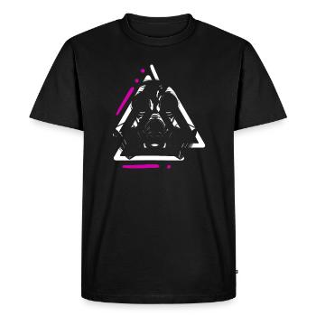 Apocalypse Masque à gaz Signes de guerre mondiale - T-shirt Premium bio Homme - noir - Devant - Nico (187cm)