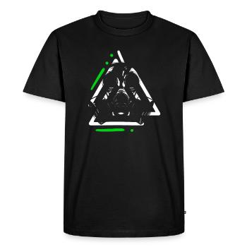 Apocalypse Masque à gaz Signes de guerre mondiale - T-shirt Premium bio Homme - noir - Devant - Nico (187cm)