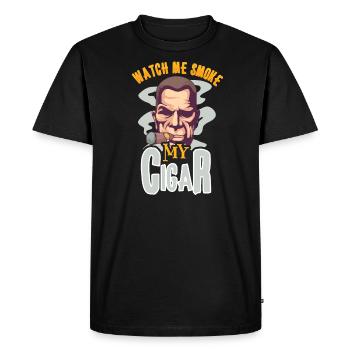 Cigare Cigares Fumer Fumer Bourbon Whisky Cadeau - T-shirt Premium bio Homme - noir - Devant - Nico (187cm)