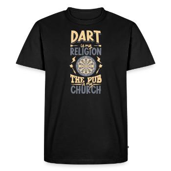 Darts Darts Player Dartboard Dartboard Darts - Men's Premium Organic T-Shirt - black - Front - Nico (187cm)