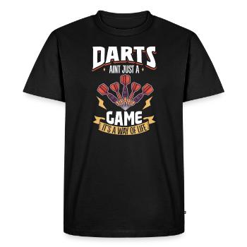Darts Darts Player Dartboard Dartboard Darts - Men's Premium Organic T-Shirt - black - Front - Nico (187cm)
