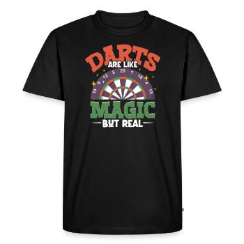 Darts Darts Player Dartboard Dartboard Darts - Men's Premium Organic T-Shirt - black - Front - Nico (187cm)