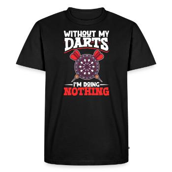 Darts Darts Player Dartboard Dartboard Darts - Men's Premium Organic T-Shirt - black - Front - Nico (187cm)