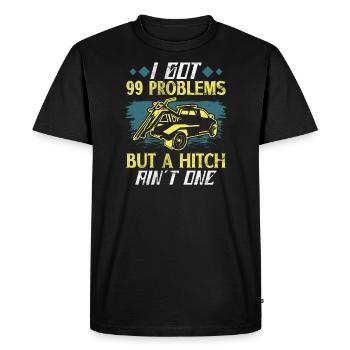 Agent de pension Agent de prise de possession de l’homme de pension - T-shirt Premium bio Homme - noir - Devant - Nico (187cm)
