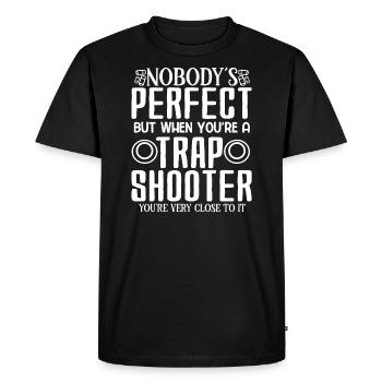 Clay pigeon shooting Clay pigeon shooting shooting - Men's Premium Organic T-Shirt - black - Front - Nico (187cm)