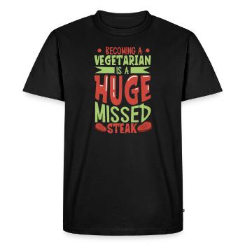 Bbq Grill Grilling Grillmaster Barbecue Meat Beef - Men's Premium Organic T-Shirt - black - Front - Nico (187cm)
