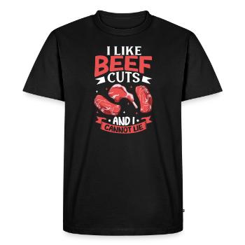 Bbq Grill Grilling Grillmaster Barbecue Meat Beef - Men's Premium Organic T-Shirt - black - Front - Nico (187cm)