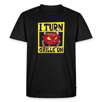 Bbq Grill Grilling Grillmaster Barbecue Meat Beef - Men's Premium Organic T-Shirt - black - Front - Nico (187cm)