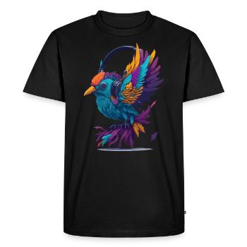 Birdie musical - T-shirt Premium bio Homme - noir - Devant - Nico (187cm)