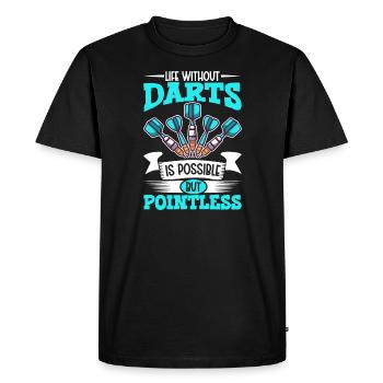 Darts Darts Player Dartboard Darts - Men's Premium Organic T-Shirt - black - Front - Nico (187cm)