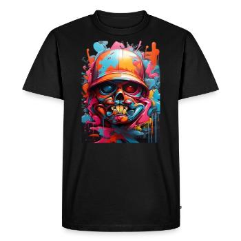 Graffiti style3 - T-shirt Premium bio Homme - noir - Devant - Nico (187cm)
