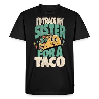 Taco - T-shirt Premium bio Homme - noir - Devant - Nico (187cm)