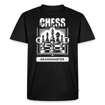 Échiquier tactique Grand maître d’échecs - T-shirt Premium bio Homme - noir - Devant - Nico (187cm)