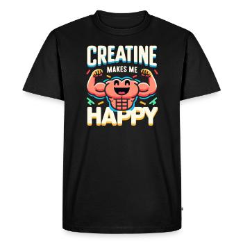 Bodybuilding, Powerlifting, Weightlifting, Fitness - Men's Premium Organic T-Shirt - black - Front - Nico (187cm)