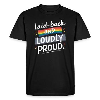 Naissancegay Gay Pride Drapeau Mois de la fierté Égalité des droits - T-shirt Premium bio Homme - noir - Devant - Nico (187cm)
