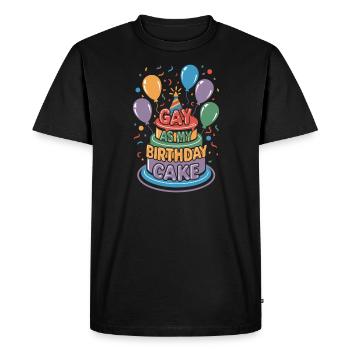 Birthgay Gay Pride Flag Mois de la fierté Egalité des droits - T-shirt Premium bio Homme - noir - Devant - Nico (187cm)