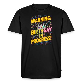 Naissancegay Gay Pride Drapeau Mois de la fierté Égalité des droits - T-shirt Premium bio Homme - noir - Devant - Nico (187cm)