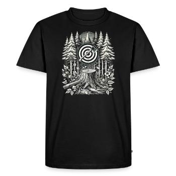 Maîtres du lancer de hache pour une pratique précise de la cible - T-shirt Premium bio Homme - noir - Devant - Nico (187cm)