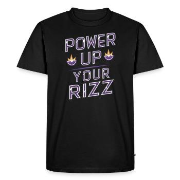Rizzler Culture Gaming Life Rizzler Quotes - Men's Premium Organic T-Shirt - black - Front - Nico (187cm)