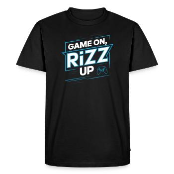 Rizzler Culture Gaming Life Rizzler Quotes - Men's Premium Organic T-Shirt - black - Front - Nico (187cm)