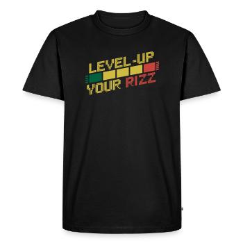 Rizzler Culture Gaming Life Rizzler Quotes - Men's Premium Organic T-Shirt - black - Front - Nico (187cm)